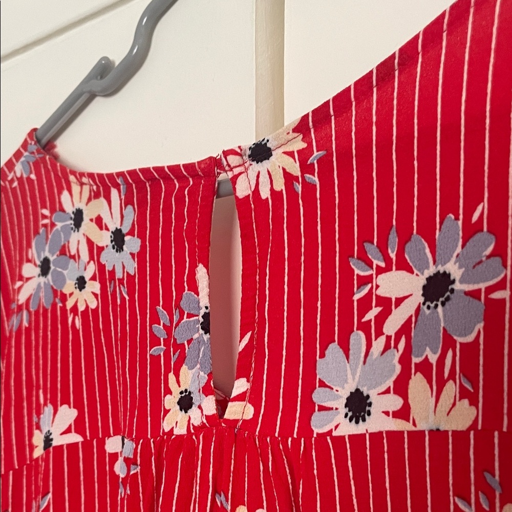 Madewell Floral Red Blouse - Picture 3 of 5
